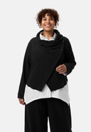 'Collina' jacket – Elegant cropped jacket with wrap look & texture