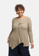 'Marella' tunic – cotton blend, asymmetric hem