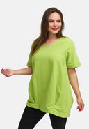 Langskjorte af hør i ballon silhuet 'Venti'