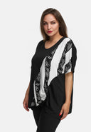 Túnica em linha A de viscose leve com stretch 'Sovana'