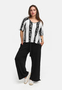 Camiseta quadrada em viscose elástica leve 'Sovana'