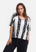 Camiseta quadrada em viscose elástica leve 'Sovana'