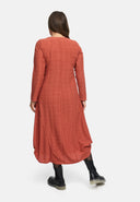 Jurk in A-lijn met plooien 'Ferina'