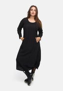 Jurk in A-lijn met plooien 'Ferina'