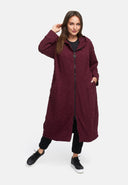 Manteau de transition en viscose stretch texturée 'Floréa'