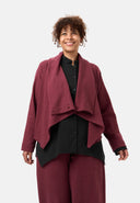 'Collina' jacket – Elegant cropped jacket with wrap look & texture