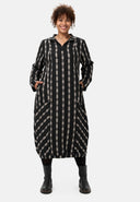 'Karena' robe - stretch coton, motif rayures