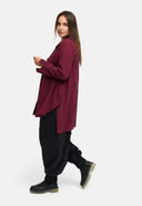 Blusa larga informal de mezcla de cáñamo y algodón 'Elure'