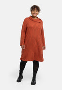 'Lova' dress - cotton stretch, textured pattern