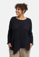 'Marella' tunic – cotton blend, asymmetric hem