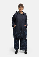 'Nila' coat – dark denim, hood