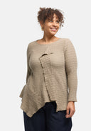 'Marella' tunic – cotton blend, asymmetric hem