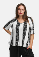 Kastiges Shirt aus leichtem Viskose-Stretch  'Sovana'