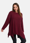 'Cotona' T-shirt en tricot asymétrique en ligne A – décontracté & confortable