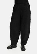 'Floréa' Pants – wide cut, textured & with stretch