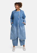 Cóta 'Sky' – Denim Préimhe, Níochán Ombre & Síneadh