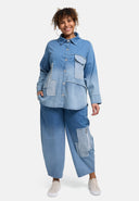 Bluzka 'Sky' – Premiumowy Dżins, Łaty i Rozciągliwość