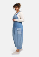 'Sky' Overalls – Premium Denim, Ombre & Patch Details