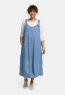 Vestido 'Mara' Decote em V, Comprimento Midi & Elegância do Dia-a-Dia