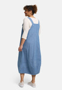 Vestido 'Mara' Decote em V, Comprimento Midi & Elegância do Dia-a-Dia