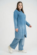 'Sky' Coat – Premium Denim, Ombre Wash & Stretch