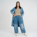 'Sky' Coat – Premium Denim, Ombre Wash & Stretch