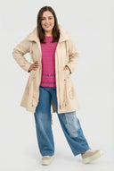 'Livia' Parka de Meia-Estação – suave, detalhado & moderno