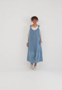 'Mara' Pinafore Dress V-neck, midi length & everyday-chic